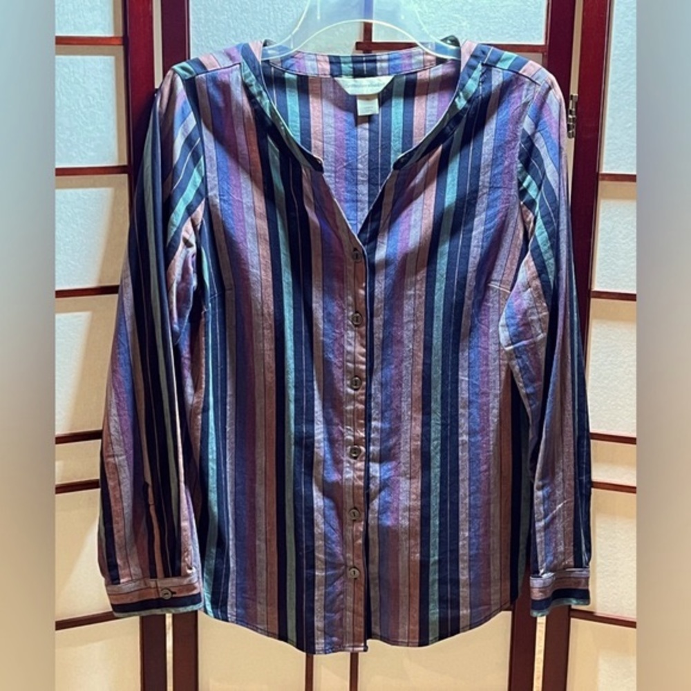 Christopher & Banks Striped Cotton Top - Size M